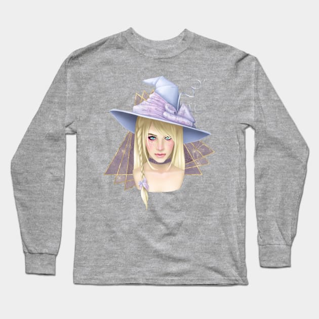 Periwinkle Witch Long Sleeve T-Shirt by CatAstropheBoxes